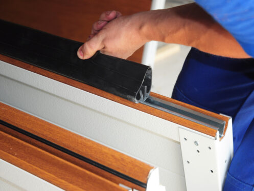Garage door seal installation
